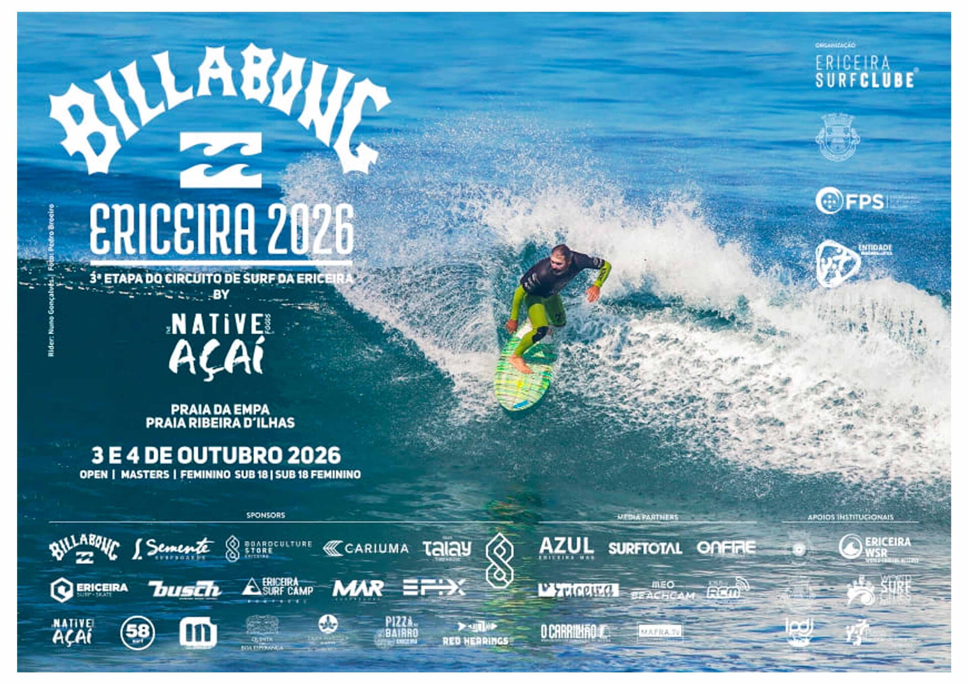 Titles, podium places and qualification for the ERICEIRA SURF CLUBE INVITATIONAL decided in the waves of Ericeira